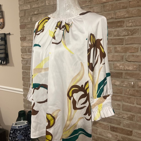 Worthington Multicolor Top Blouse Sz L - Picture 3 of 5